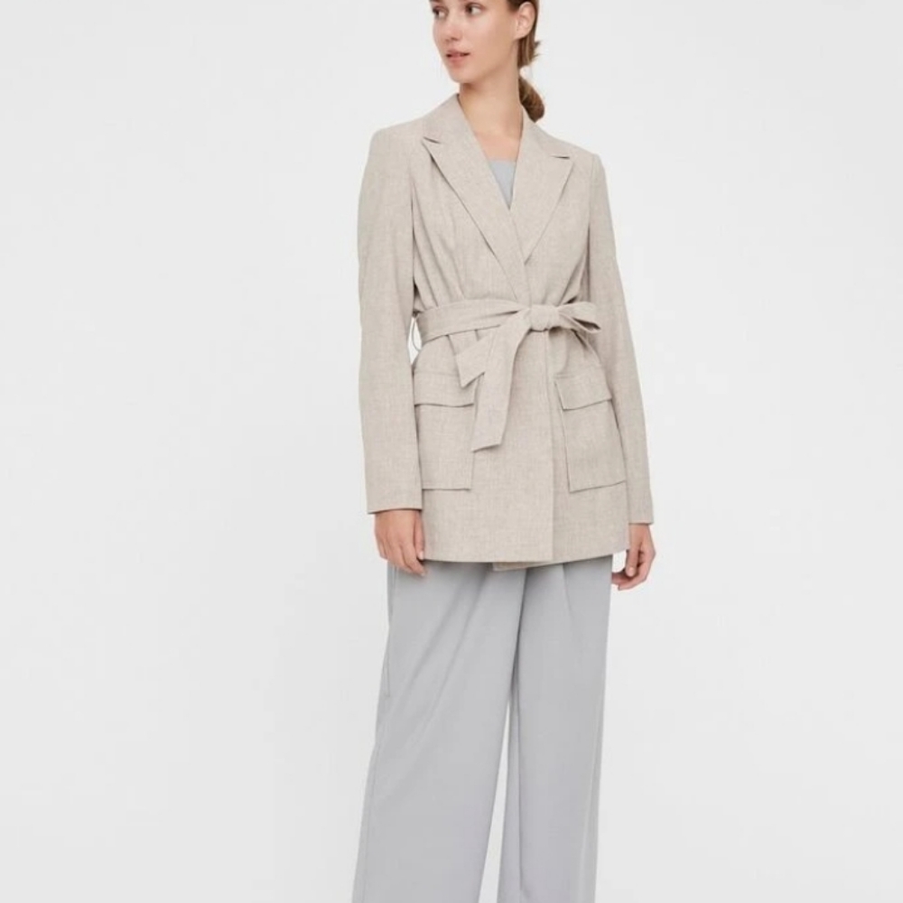 NWT Vero Moda Beige Blazer "Sally Jacket" in 'Mink/Beige Melange' - Picture 4 of 16